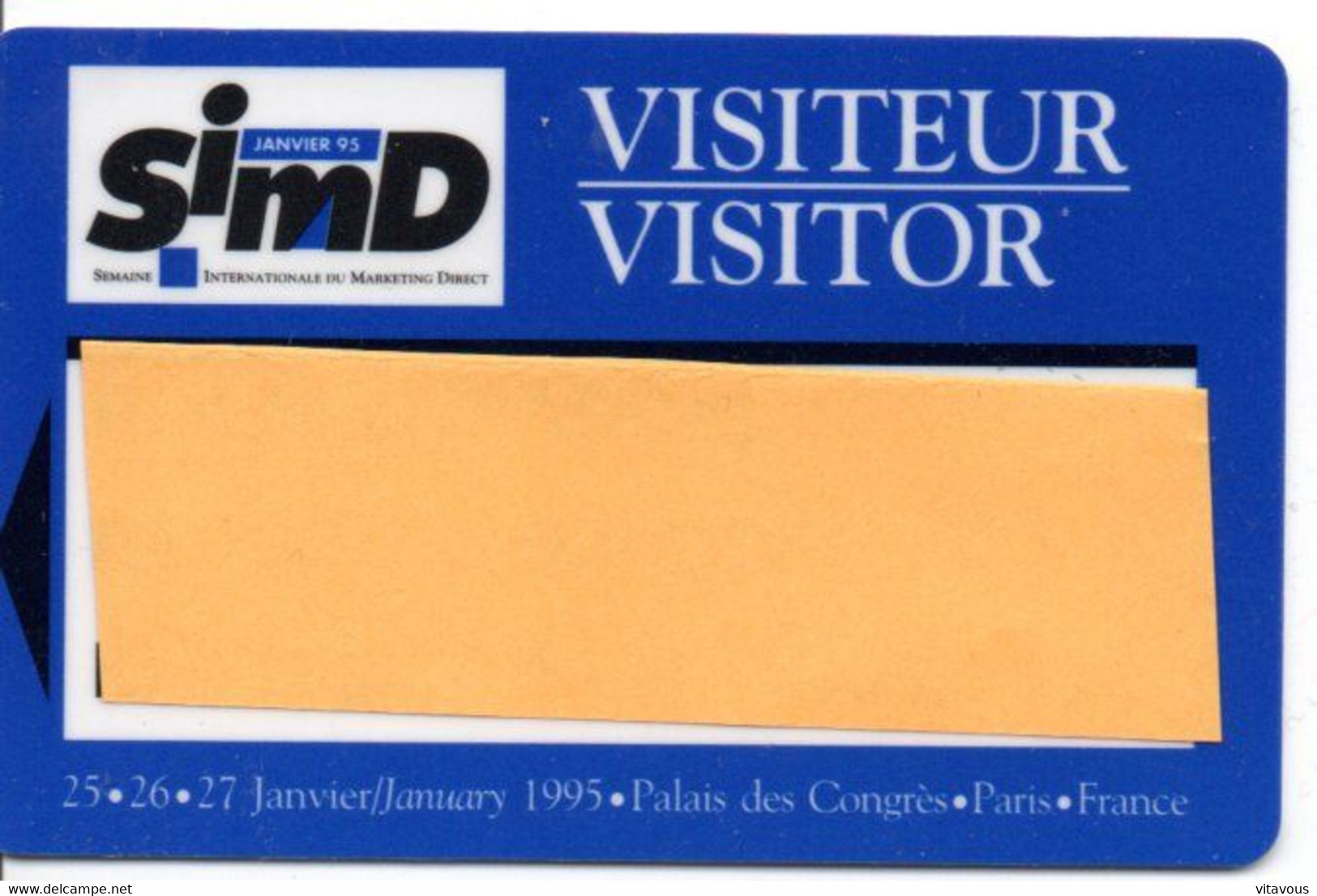 Carte Salon Magnétique SIMD Micro Marketing Direct 1993  Card Karte TBE (salon 12) - Badge Di Eventi E Manifestazioni