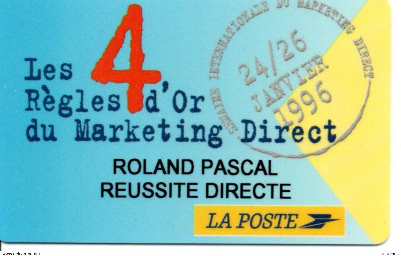 Carte Salon Magnétique Marketing Direct LA POSTE 1996 Card Karte TBE (salon 15) - Cartes De Salon Et Démonstration