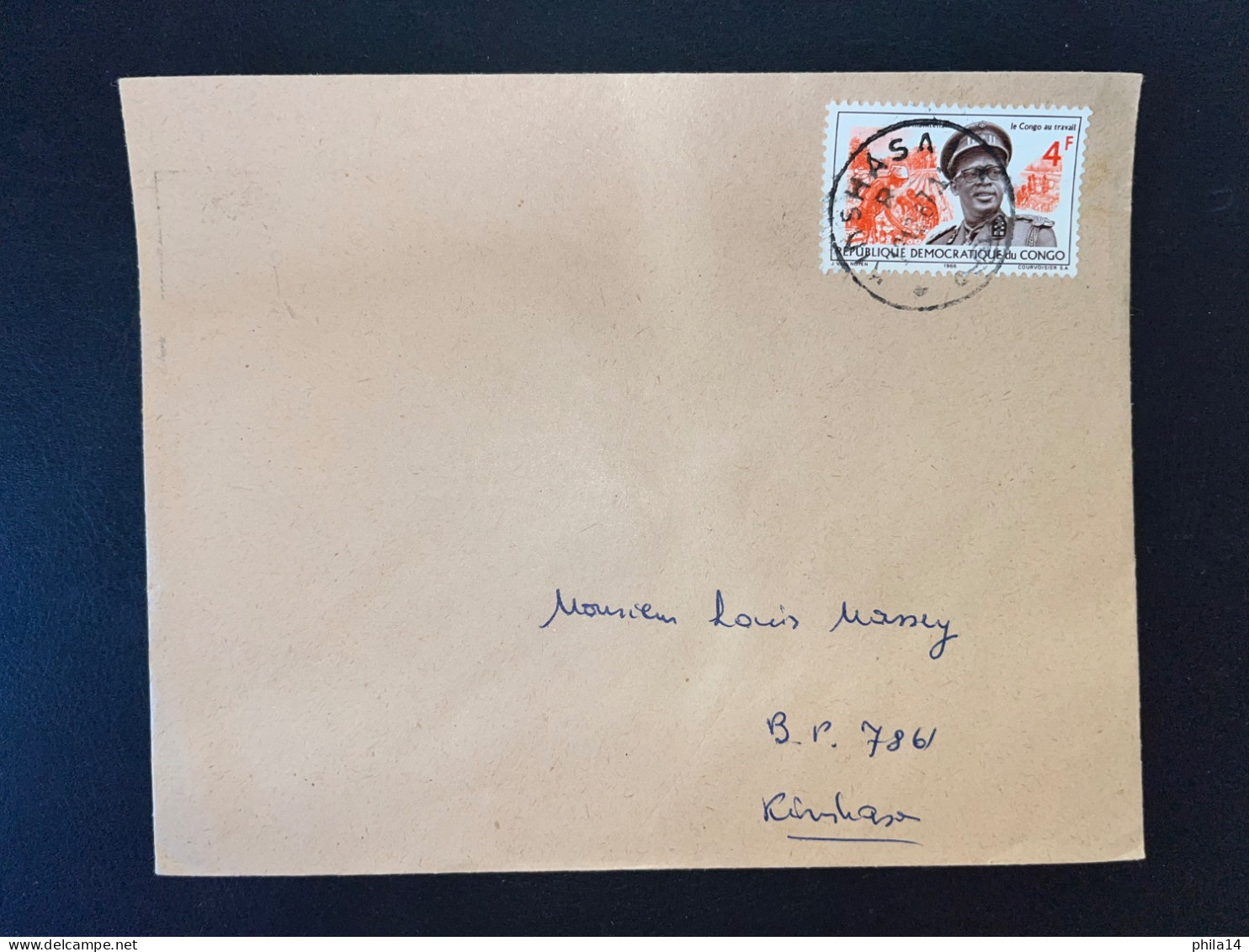 ENVELOPPE CONGO / KINSHASA POUR KINSHASA / 1967 - Lettres & Documents