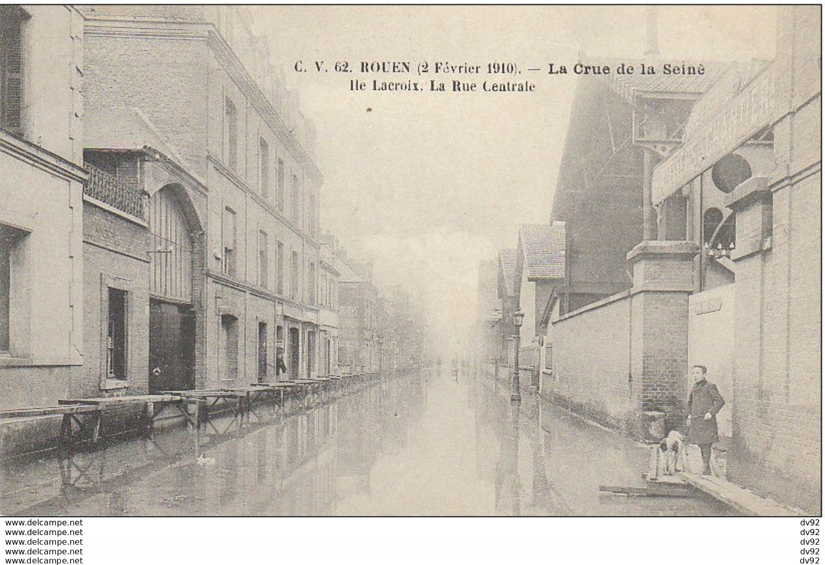 SEINE MARITIME SAINT ETIENNE DU ROUVRAY RUE AMIRALE CECILE CRUE 2 FEVRIER 1910 - Saint Etienne Du Rouvray