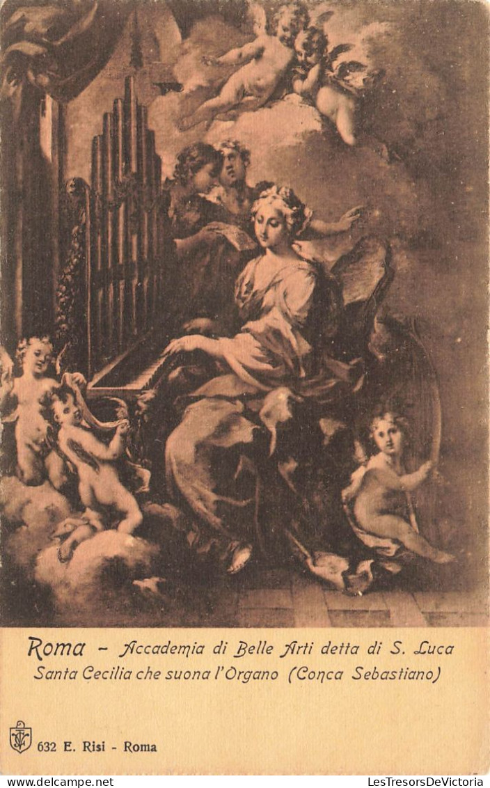 ARTS - Peintures Et Tableaux - Santa Cecilia Che Suona L'Organo - Carte Postale Ancienne - Malerei & Gemälde