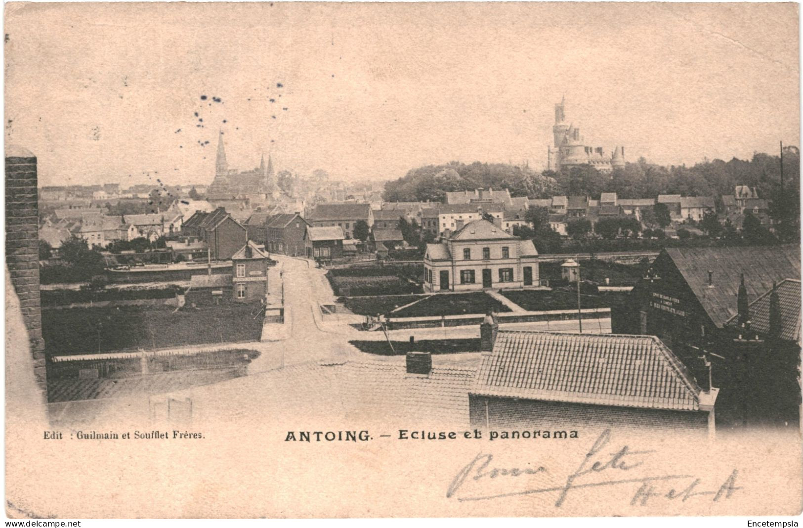 Carte Postale - Belgique Antoing Ecluse Et Panorama 1906  VM72121ok - Antoing