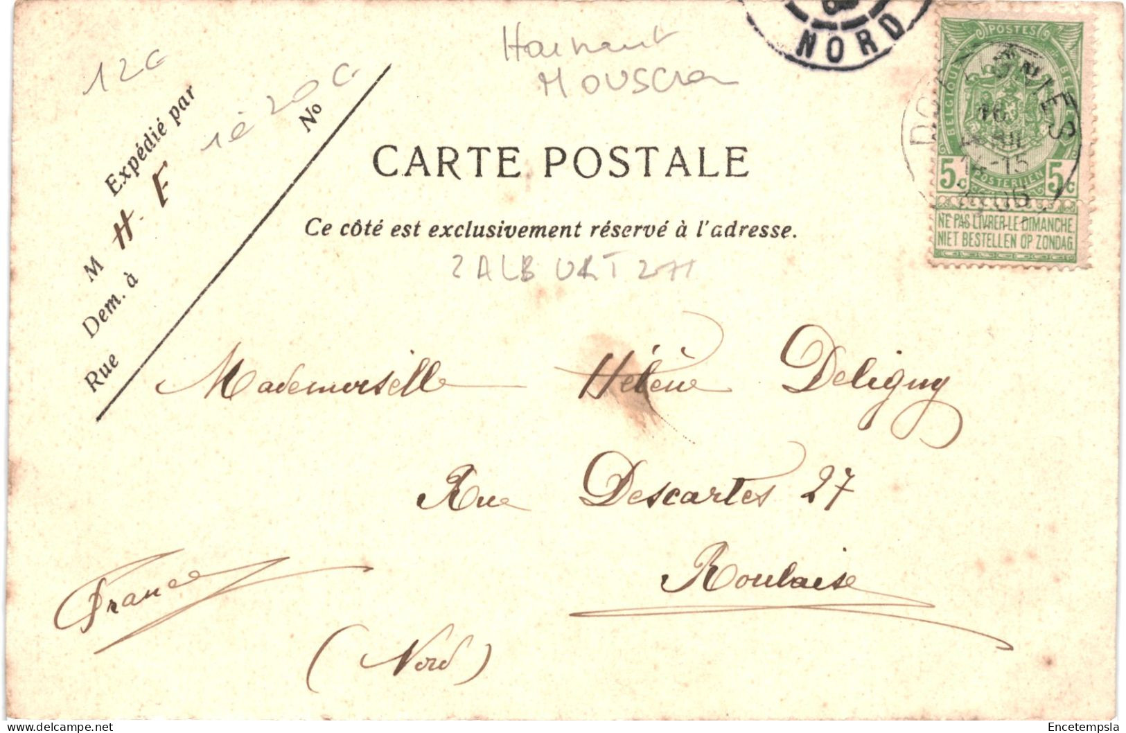 Carte Postale - Belgique Dottignies St Leger Pensionnat St Charles 1906 VM72123ok - Mouscron - Moeskroen