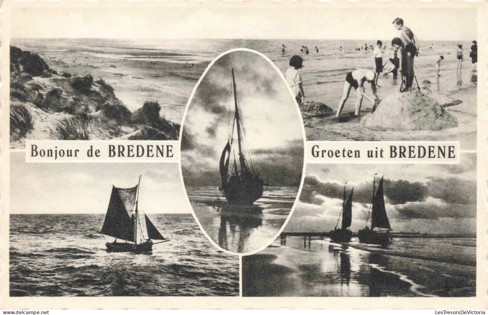 BELGIQUE - Bonjour De Bredene  - Carte Postale Ancienne - Bredene
