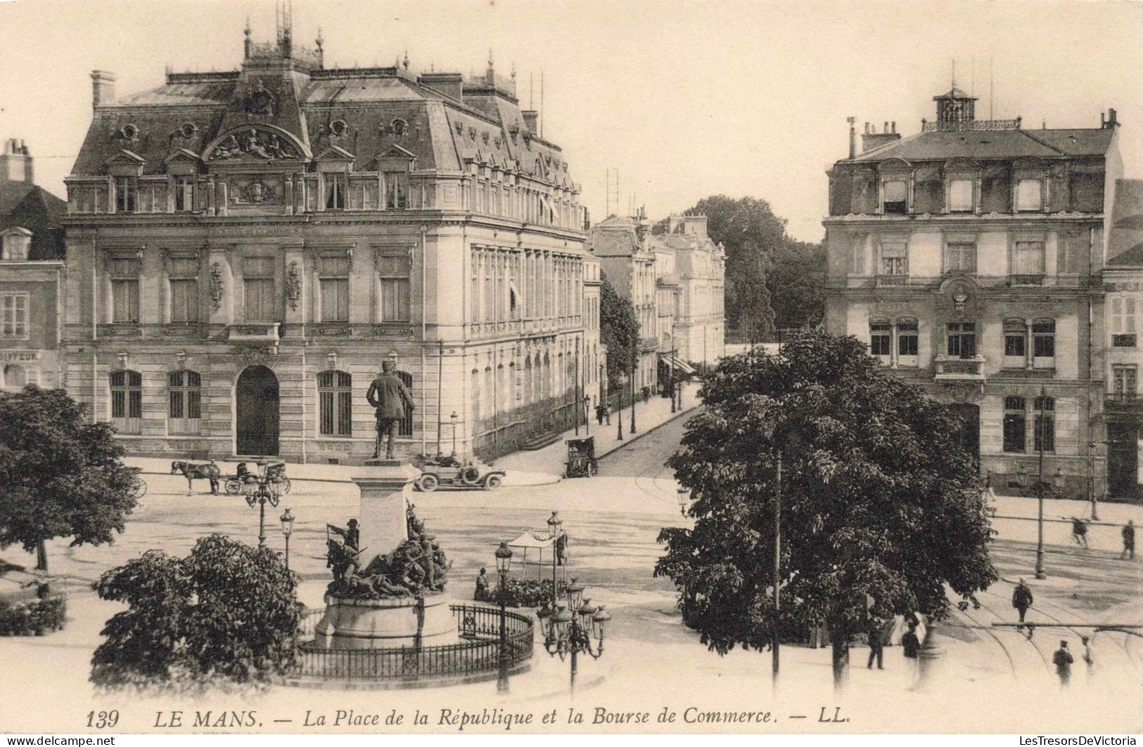 FRANCE -  Le Mans - La Place De La République Et La Bourse De Commerce - Carte Postale Ancienne - Le Mans