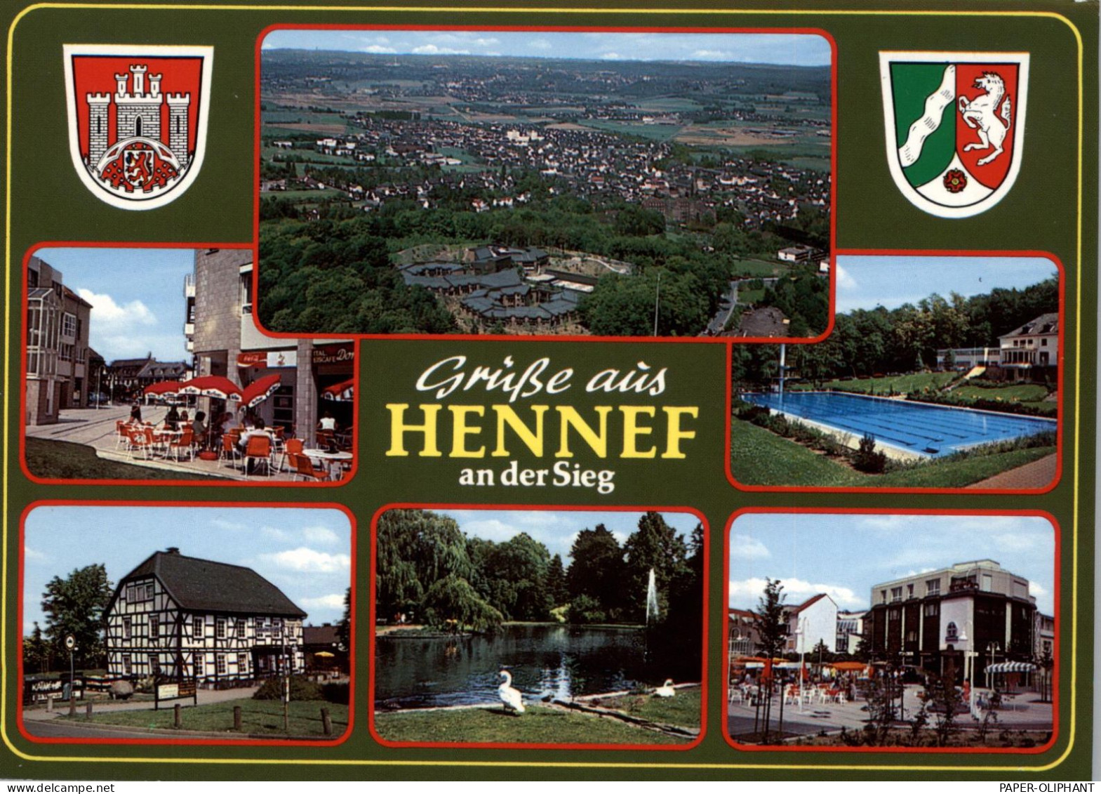 5202 HENNEF, Mehrbild-AK, Stadtwappen - Hennef