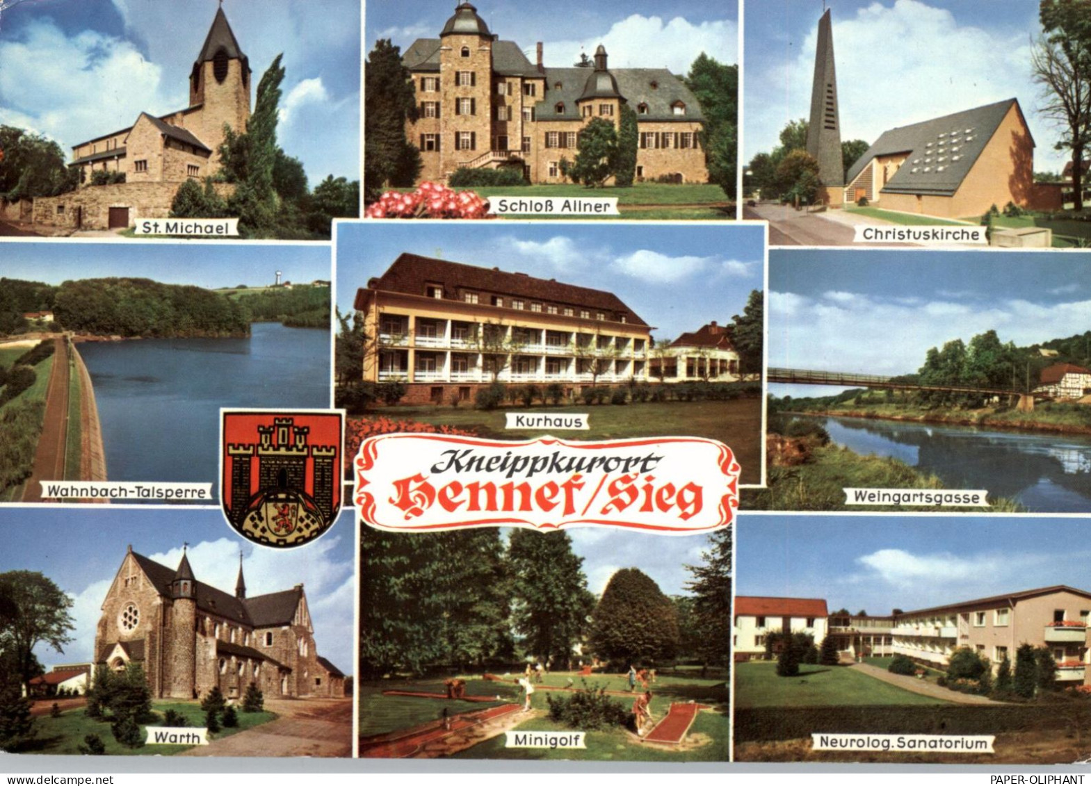 5202 HENNEF, Mehrbild-AK, Stadtwappen - Hennef