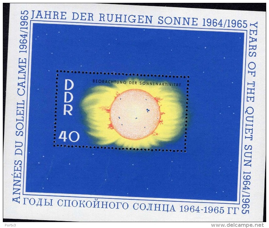 DDR Block 021 Jahr Der Ruhigen Sonne Postfrisch MNH *** - 1950-1970