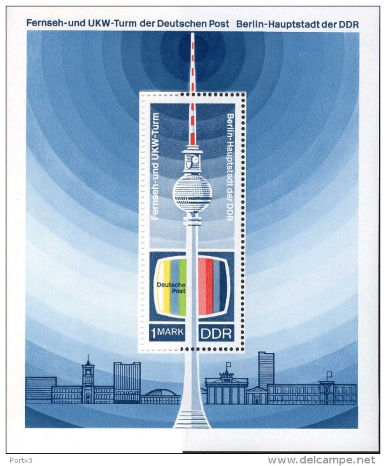 DDR Block 030 Fernsehturm Postfrisch MNH *** ( 3 Blocks / 3 Items) - 1950-1970