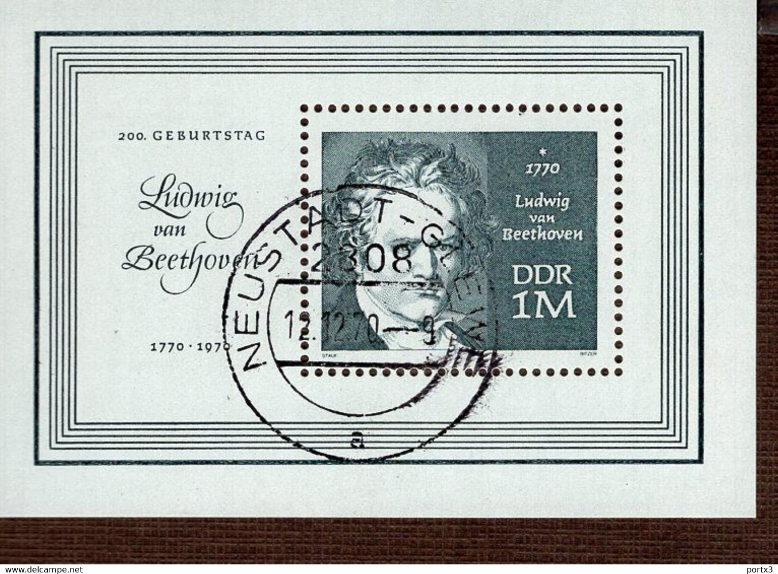 DDR Block 033 Beethoven Used Gestempelt TS - 1950-1970