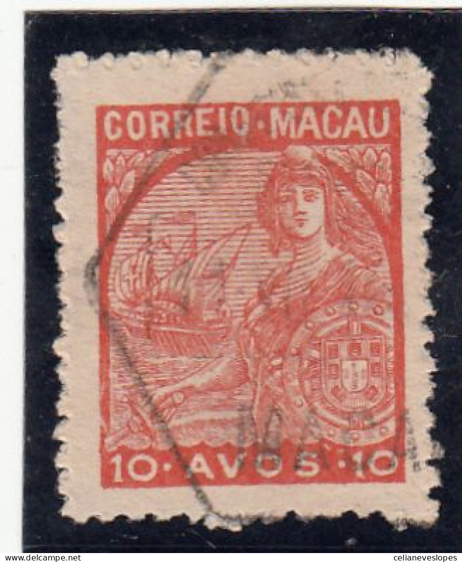 Macau, Macao, Padrões, 10 A. Laranja, 1942, Mundifil Nº 321 - Gebraucht