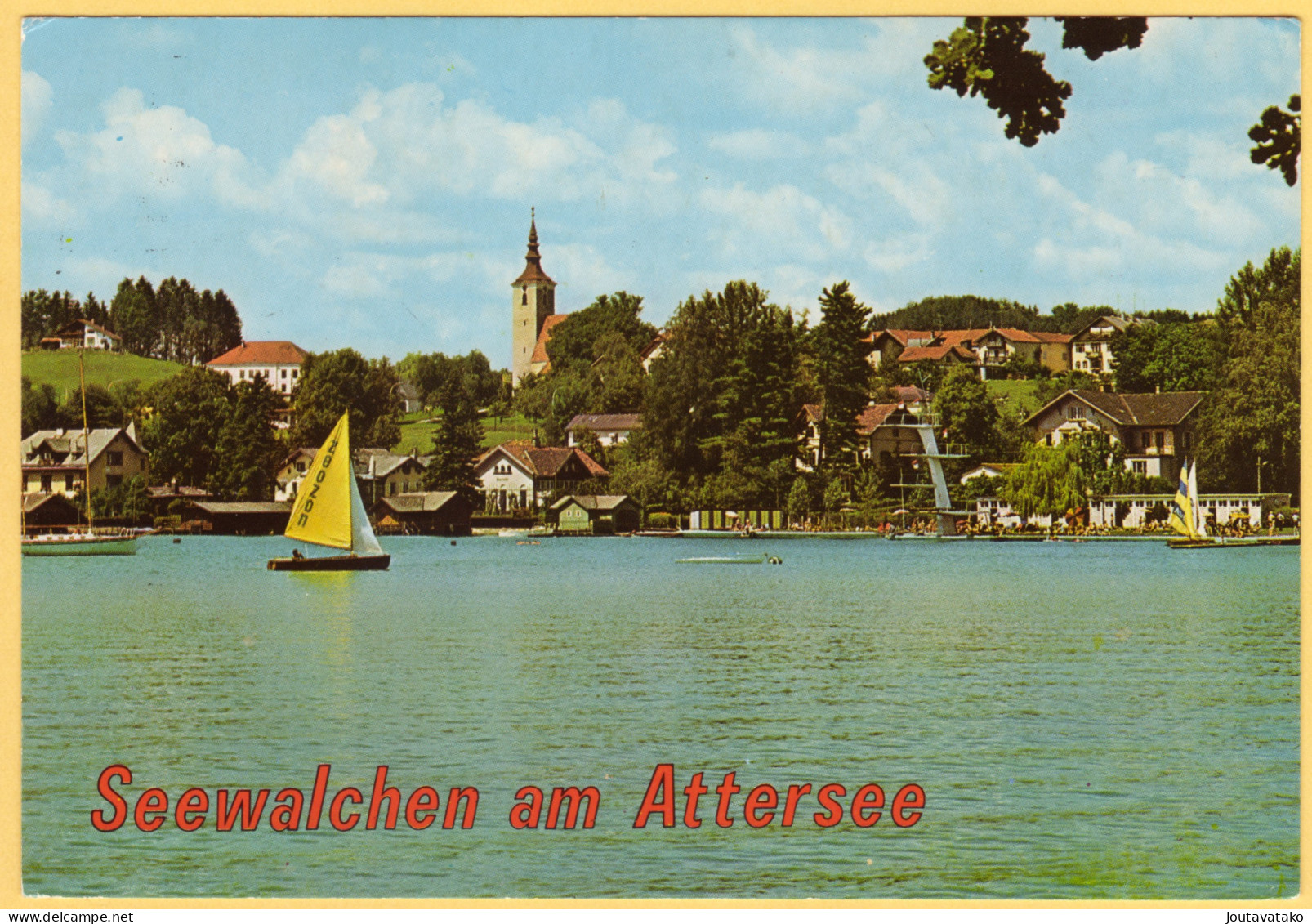 See, Dorf, Kleines Boot, Lake, Village, Small Boat - Seewalchen Am Attersee Im Salzkammergut, Austria - Attersee-Orte