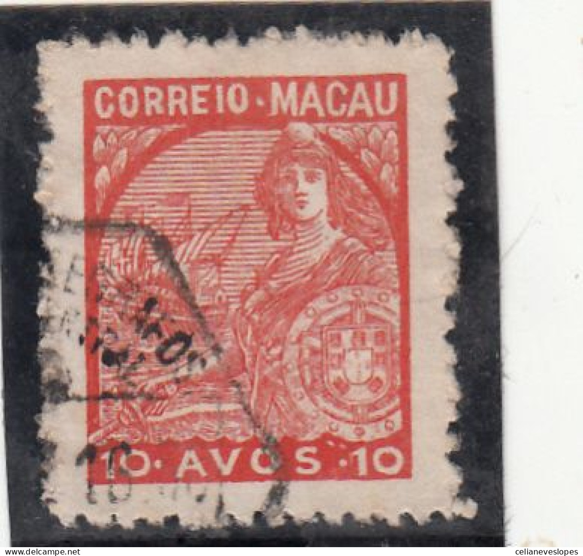 Macau, Macao, Padrões, 10 A. Laranja, 1942, Mundifil Nº 325 Used - Oblitérés