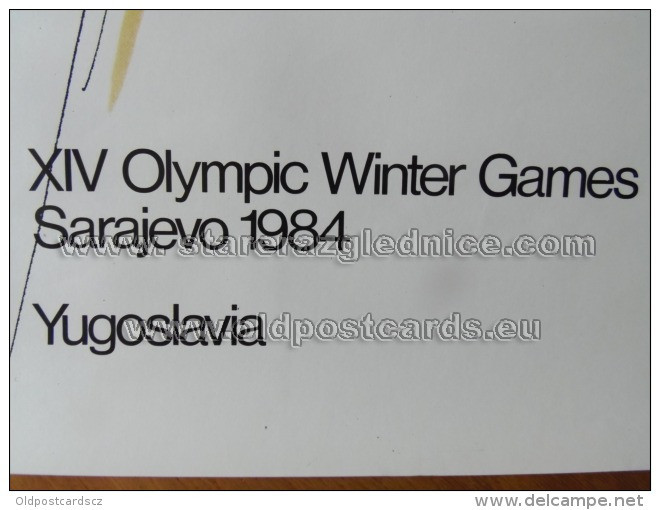 Sarajevo Olympic Winter Games 1984 100x70 Cm 39x27 Inch Ski Jumper ORIGINAL - Autres & Non Classés