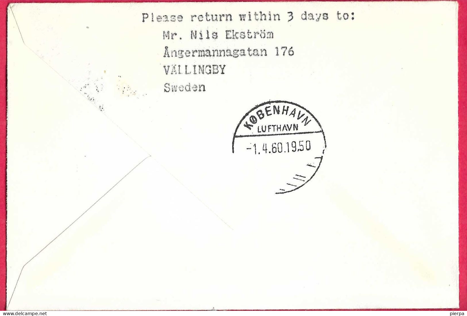 FINLAND - FIRST FLIGHT FINNAIR FROM ABO/TURKU TO KOBENHAVN *1.4.60* ON OFFICAL COVER - Cartas & Documentos