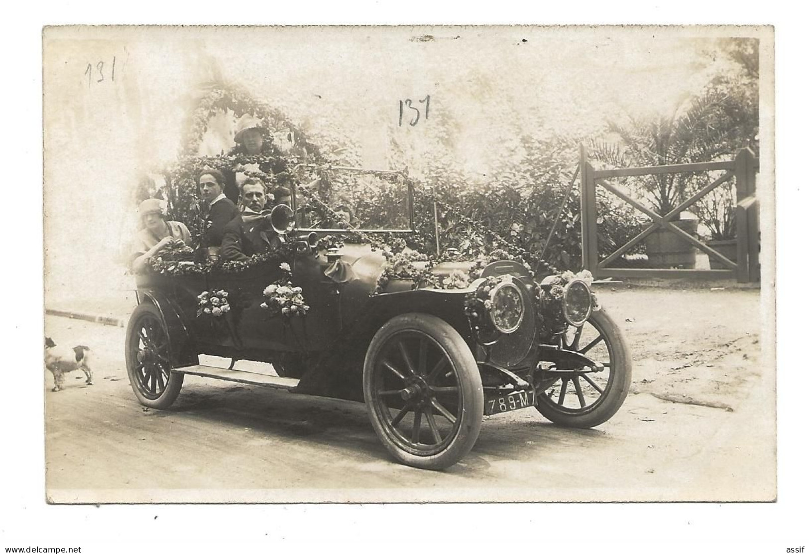 Carte Photo Vichy  Automobile Fête Des Fleurs Photo Migret Voiture Car - Passenger Cars