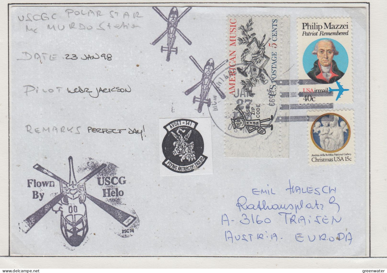 USA Antarctic Flight From Polar Star To McMurdo 23 JAN 1998 (OD176A) - Vuelos Polares