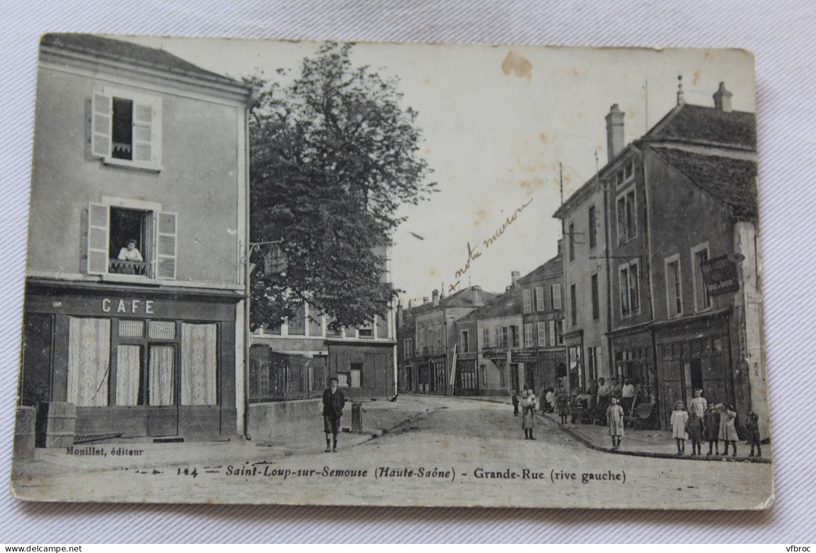 Cpa 1911, Saint Loup Sur Semouse, Grande Rue Rive Gauche, Haute Saône 70 - Saint-Loup-sur-Semouse