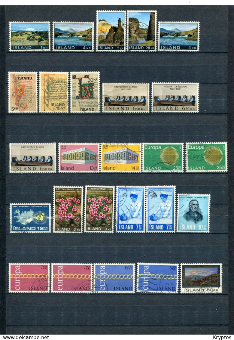 Iceland. Clearance Sale - 26 Stamps - All USED - Collections, Lots & Séries