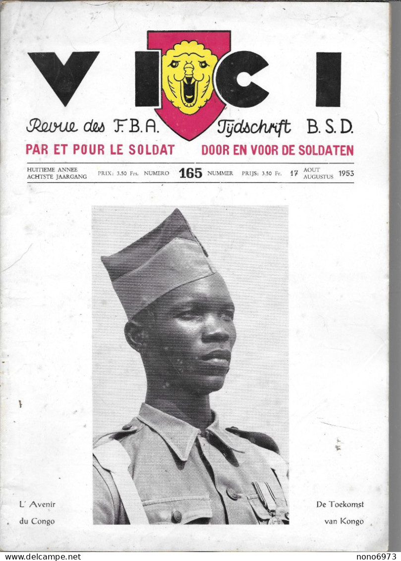 MILITARIA : 165  VICI Pour Le Soldat - Voor De Soldaten FBA BSD 1953 CONGO - Autres & Non Classés