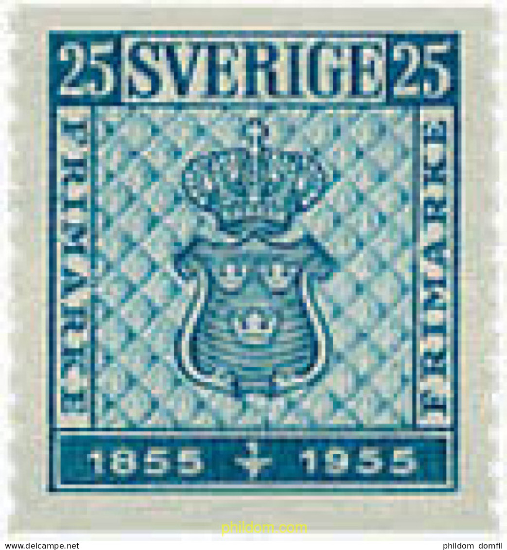 713310 MNH SUECIA 1955 CENTENARIO DEL PRIMER SELLO DE SUECIA - Unused Stamps