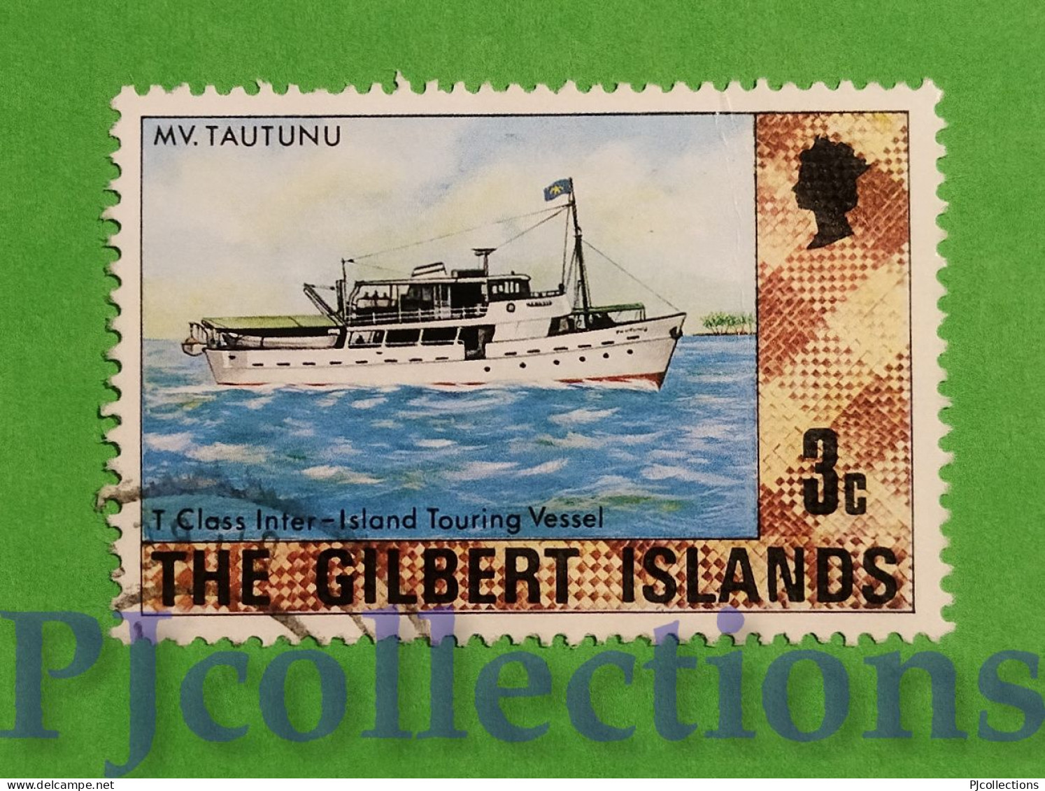 S435 - GILBERT ISLANDS 1976 NAVE - SHIP 3c USATO - USED - Gilbert & Ellice Islands (...-1979)
