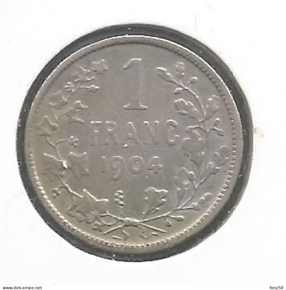 LEOPOLD II * 1 Frank 1904 Frans  Met Punt * Z.Fraai * Nr 12485 - 1 Franc