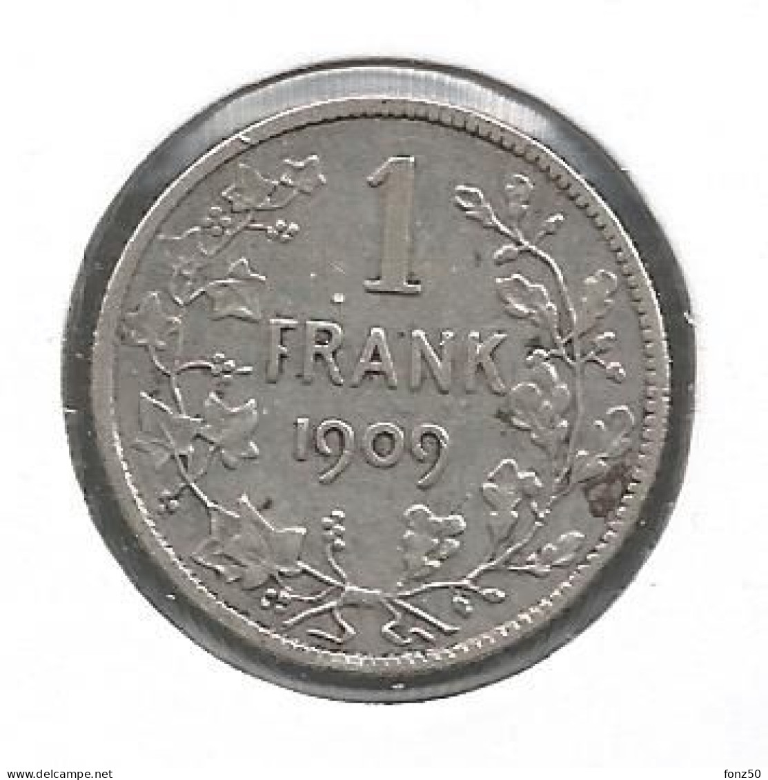 LEOPOLD II * 1 Frank 1909 Vlaams  Zonder Punt * Z.Fraai * Nr 12488 - 1 Frank