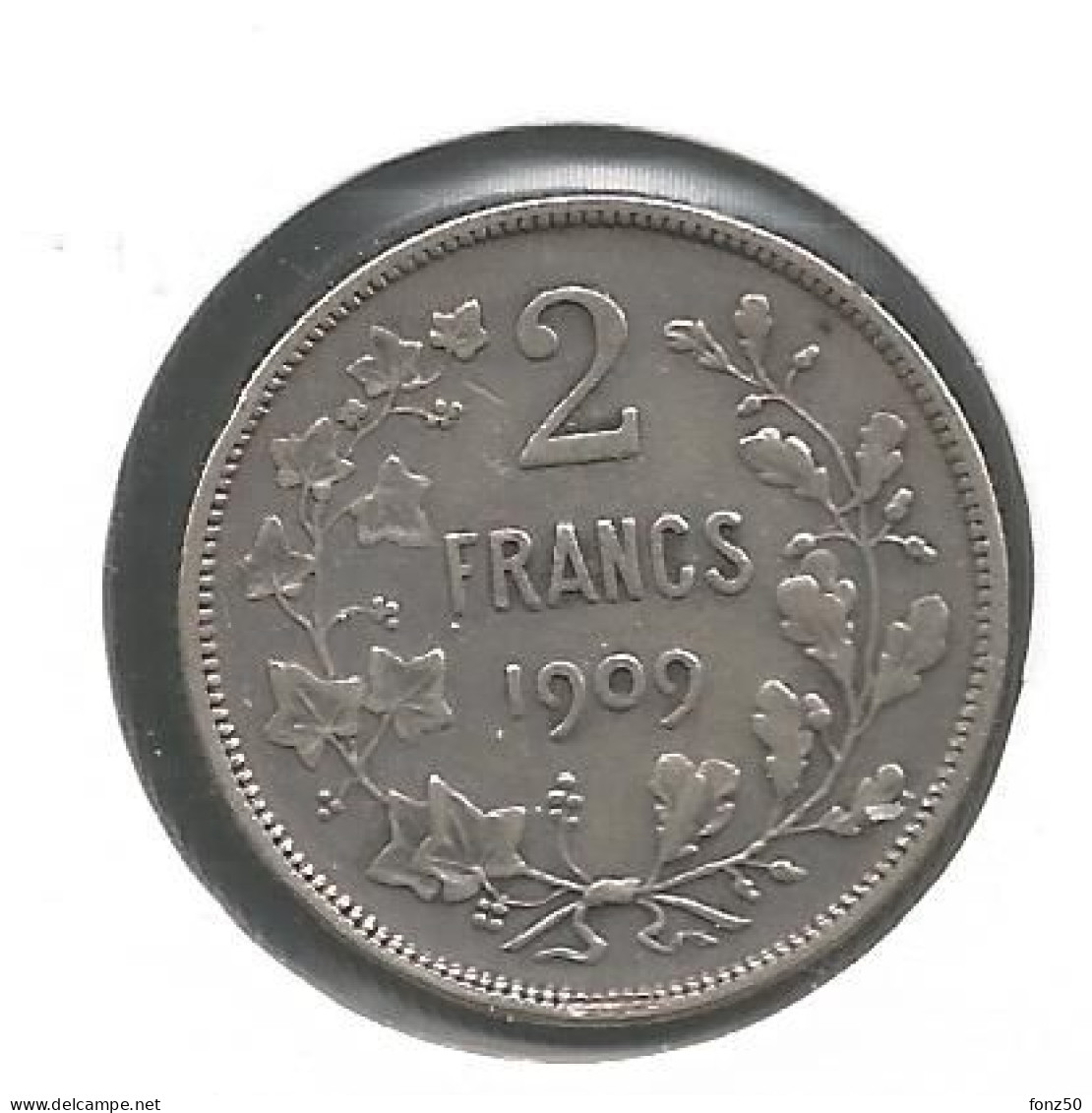 LEOPOLD II * 2 Frank 1909 Frans  Met Punt * Z.Fraai / Prachtig * Nr 12526 - 2 Frank