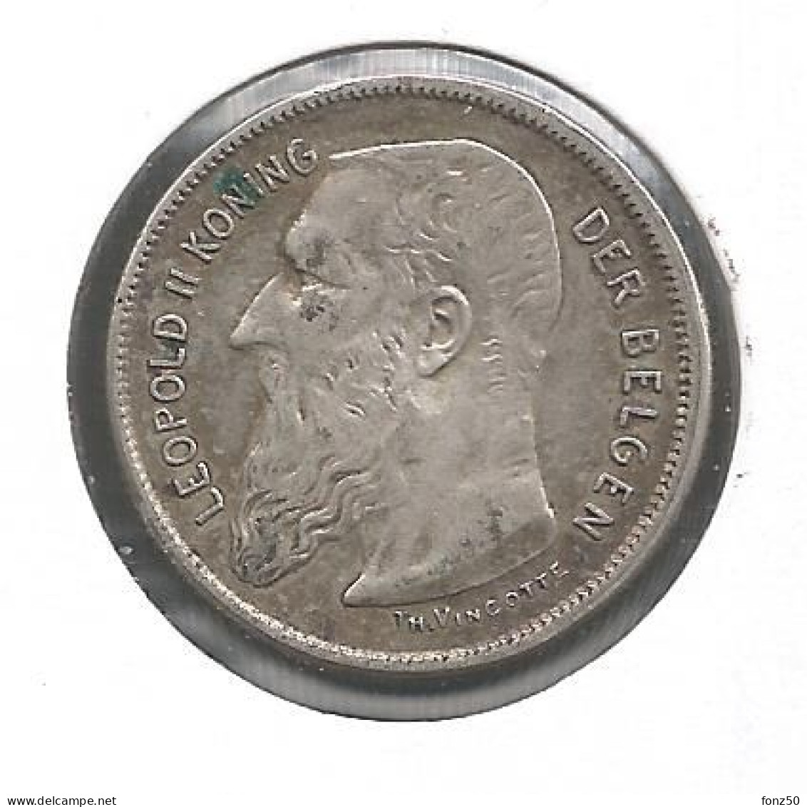 LEOPOLD II * 2 Frank 1909 Vlaams  Met Punt * Prachtig * Nr 12528 - 2 Francs