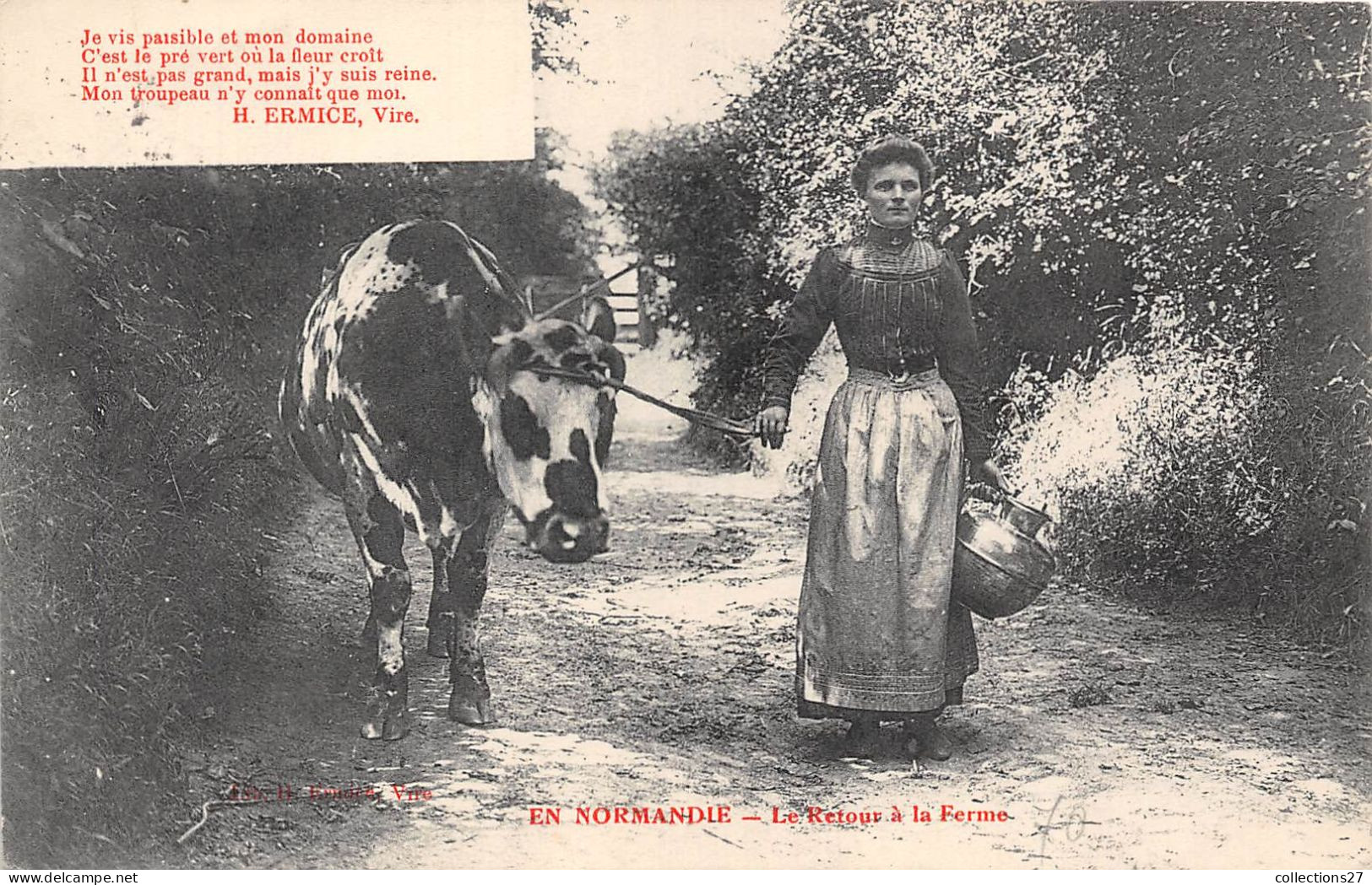 EN NORMANDIE- LE RETOUR A LA FERME- LAITIERE - Fliegende Händler