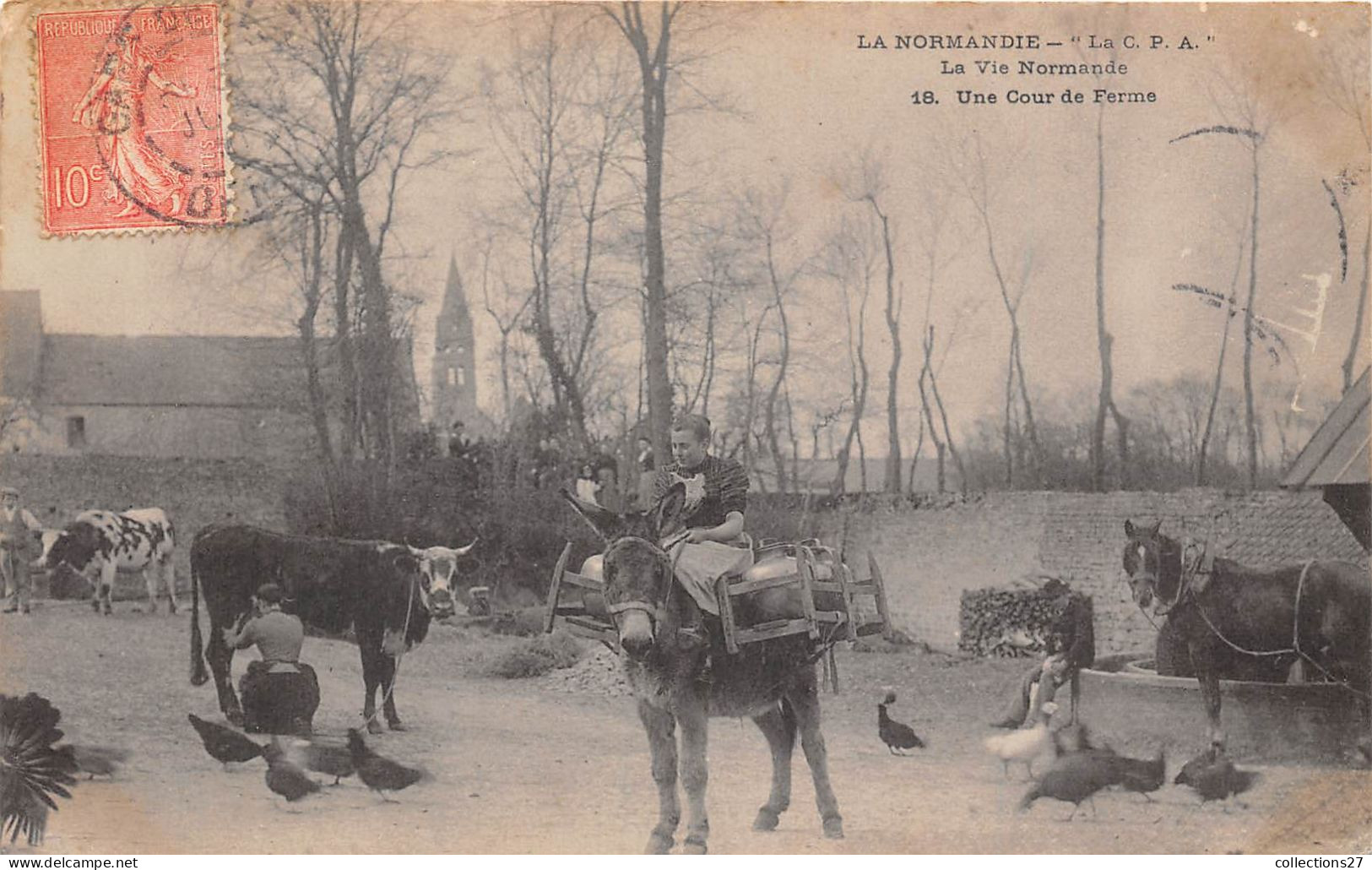 LA NORMANDIE- LA VIE NORMANDE UNE COUR DE FERME - Bauernhöfe