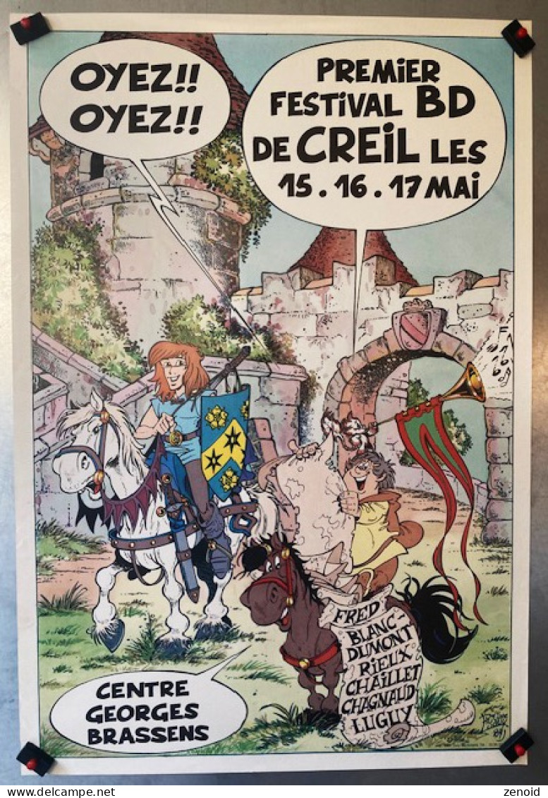 Affiche Philippe Luguy (Percevan) "1e Festival Bd De Creil 1987" - Percevan