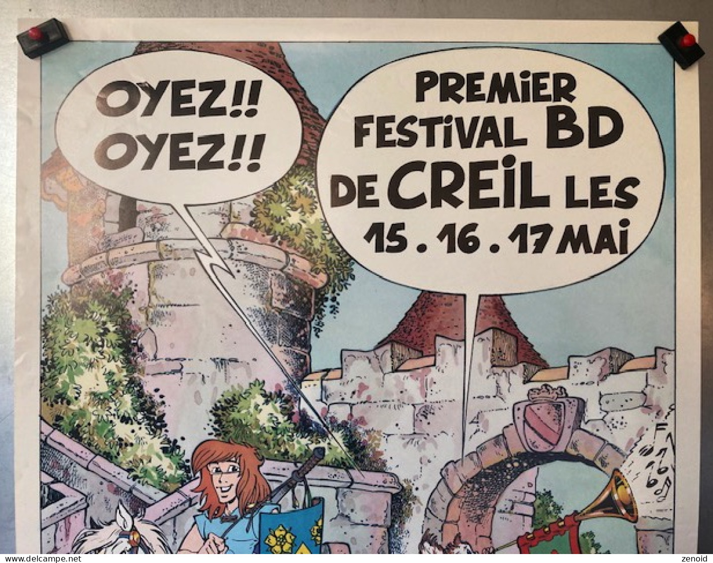 Affiche Philippe Luguy (Percevan) "1e Festival Bd De Creil 1987" - Percevan