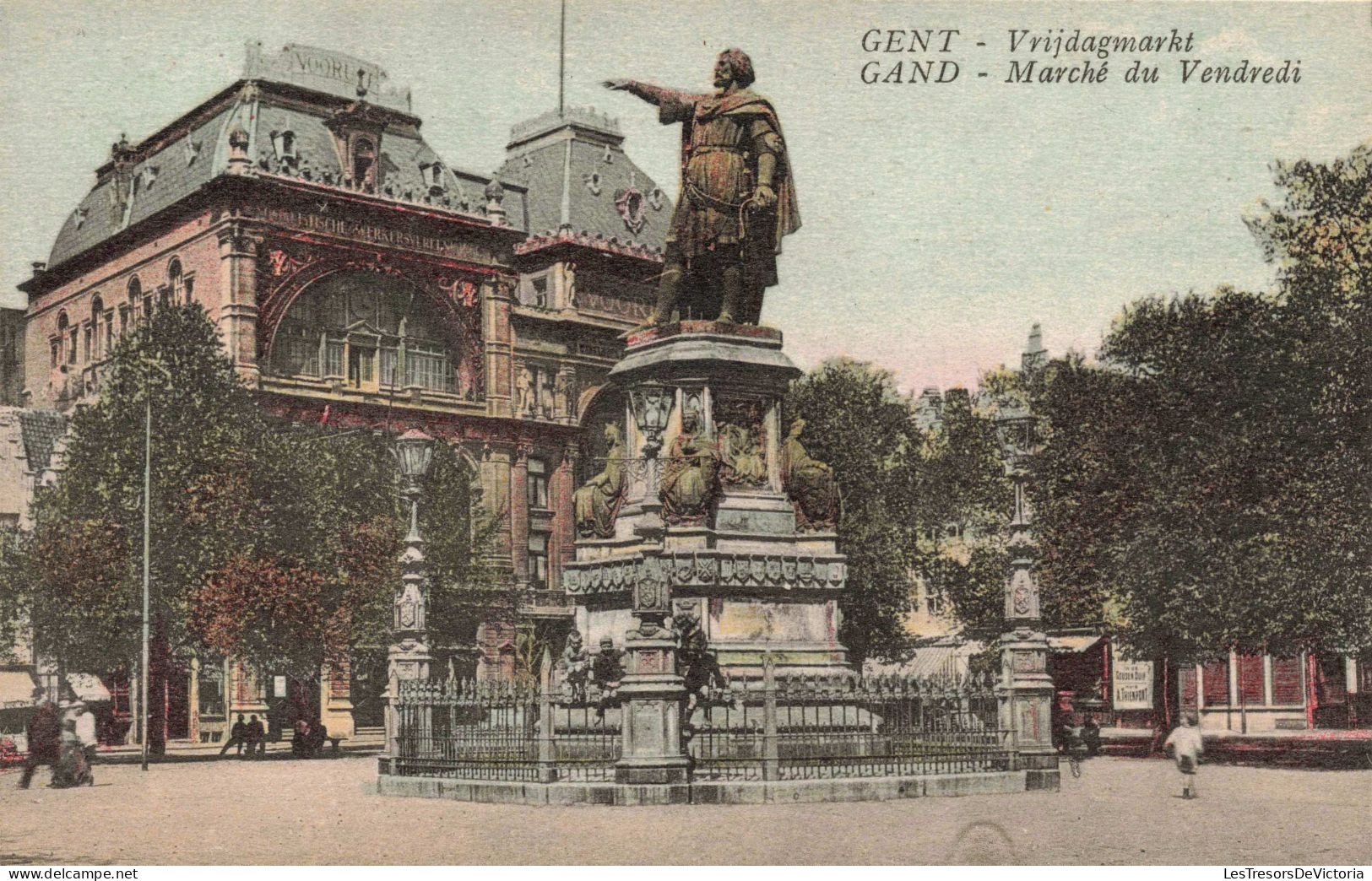 BELGIQUE - Gand - Marché Du Vendredi - Colorisé - Carte Postale Ancienne - Gent