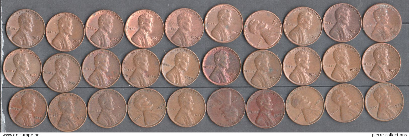 Etats-Unis - Lot De 30 Monnaies Différentes - One Cent - Abraham Lincoln - Other - America