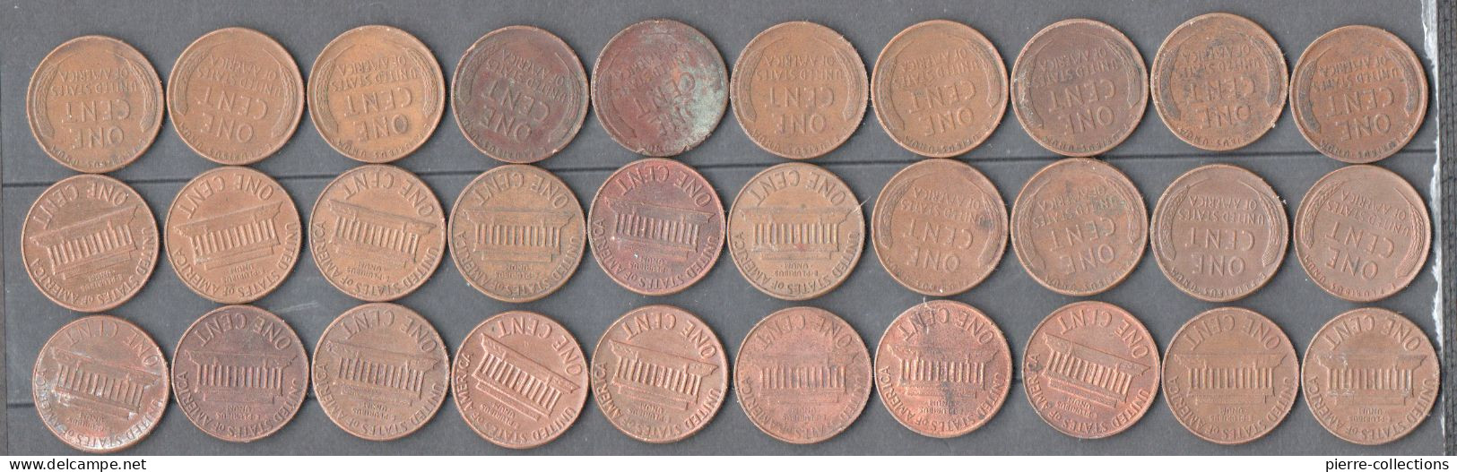 Etats-Unis - Lot De 30 Monnaies Différentes - One Cent - Abraham Lincoln - Otros – América