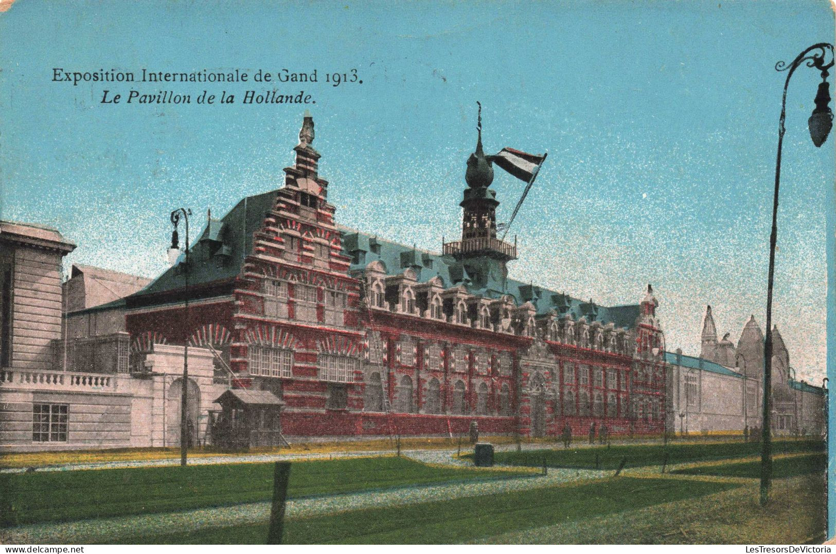 BELGIQUE - Exposition Internationale De Gand 1913 - Le Pavillon De La Hollande - Colorisé - Carte Postale Ancienne - Gent