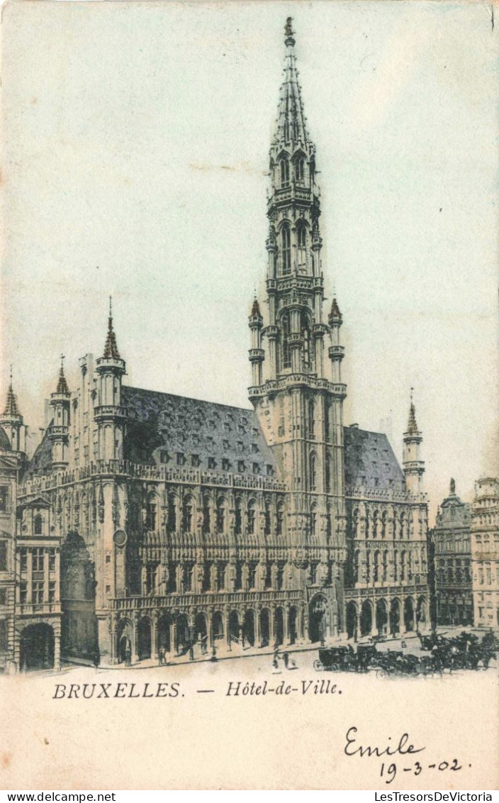 BELGIQUE - Bruxelles - Hôtel De Ville - Colorisé - Carte Postale Ancienne - Bauwerke, Gebäude