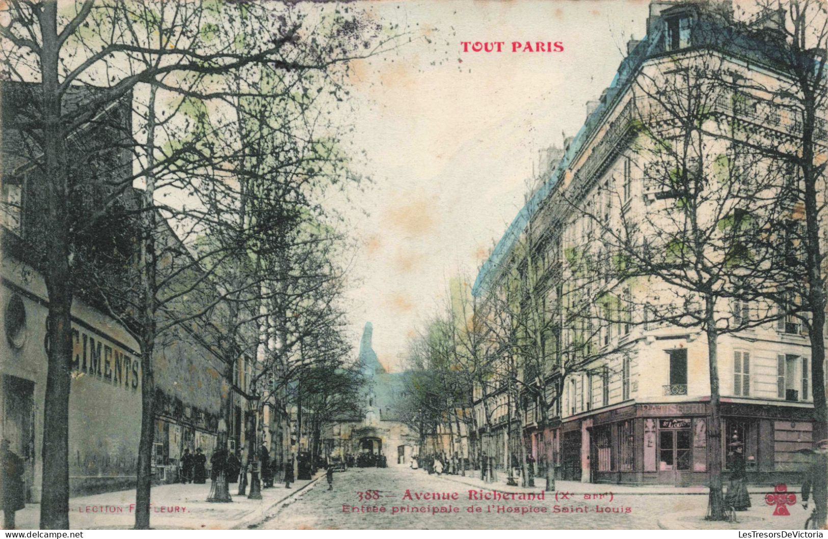 FRANCE - Paris - Avenue Richerand - Colorisé - Carte Postale Ancienne - Squares