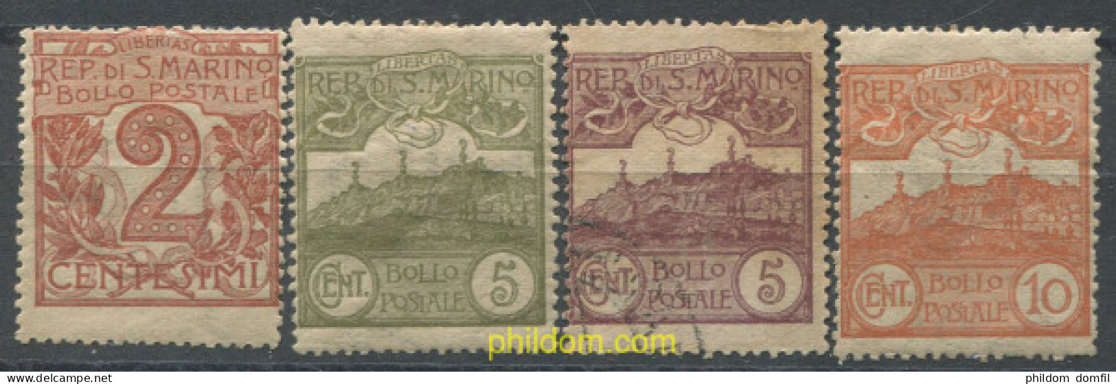 713315 HINGED SAN MARINO 1921 MONTE TITANO - Used Stamps