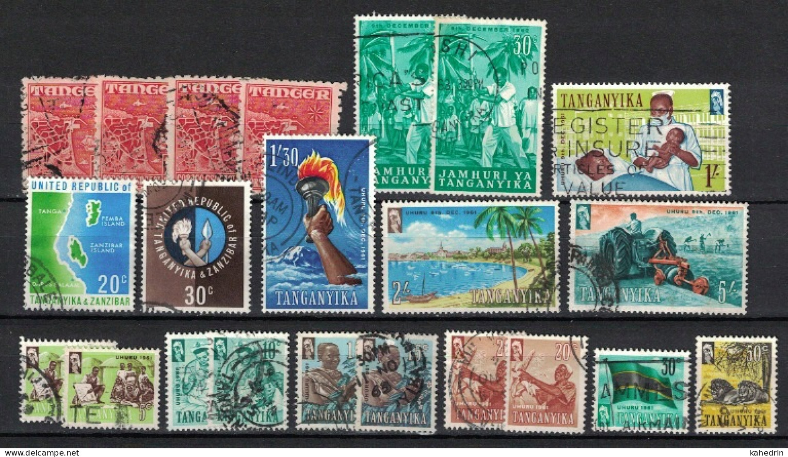 Tanganyika, Lot Of 21 Used Stamps - Tanganyika (...-1932)