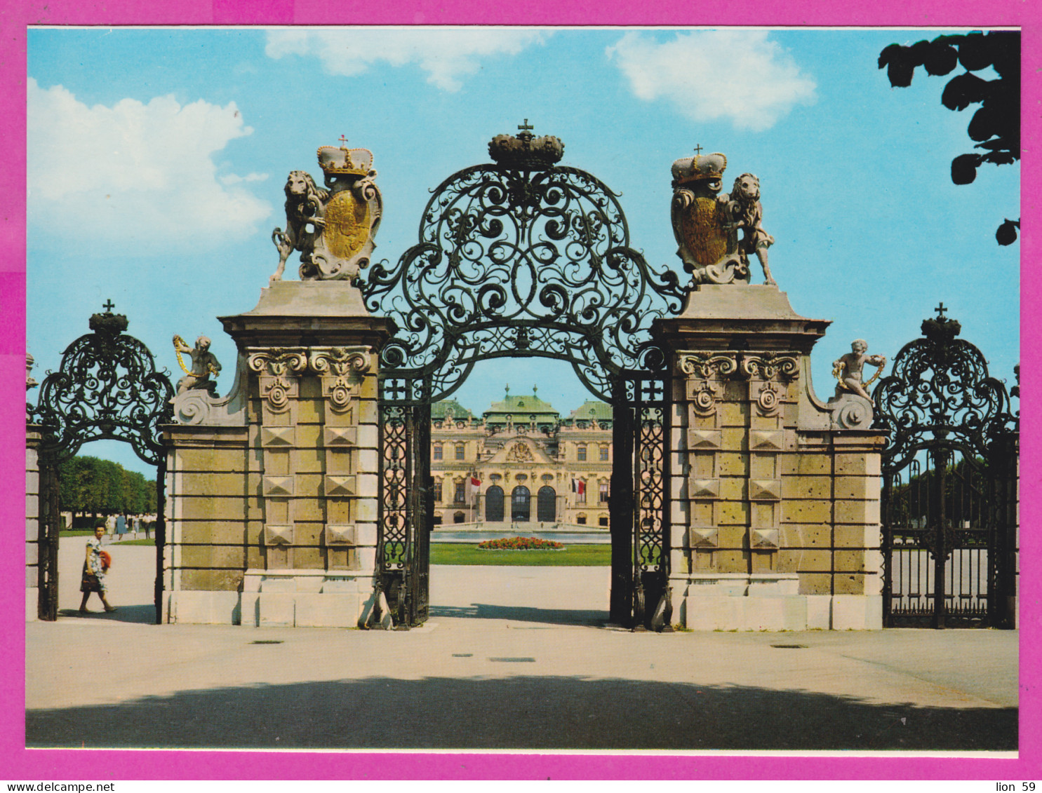 298063 / Austria - Wien Vienna - Schloss Belvedere , Belvedere Palace The Gate With The Lions PC Osterreich Nr. 46047 - Belvedère