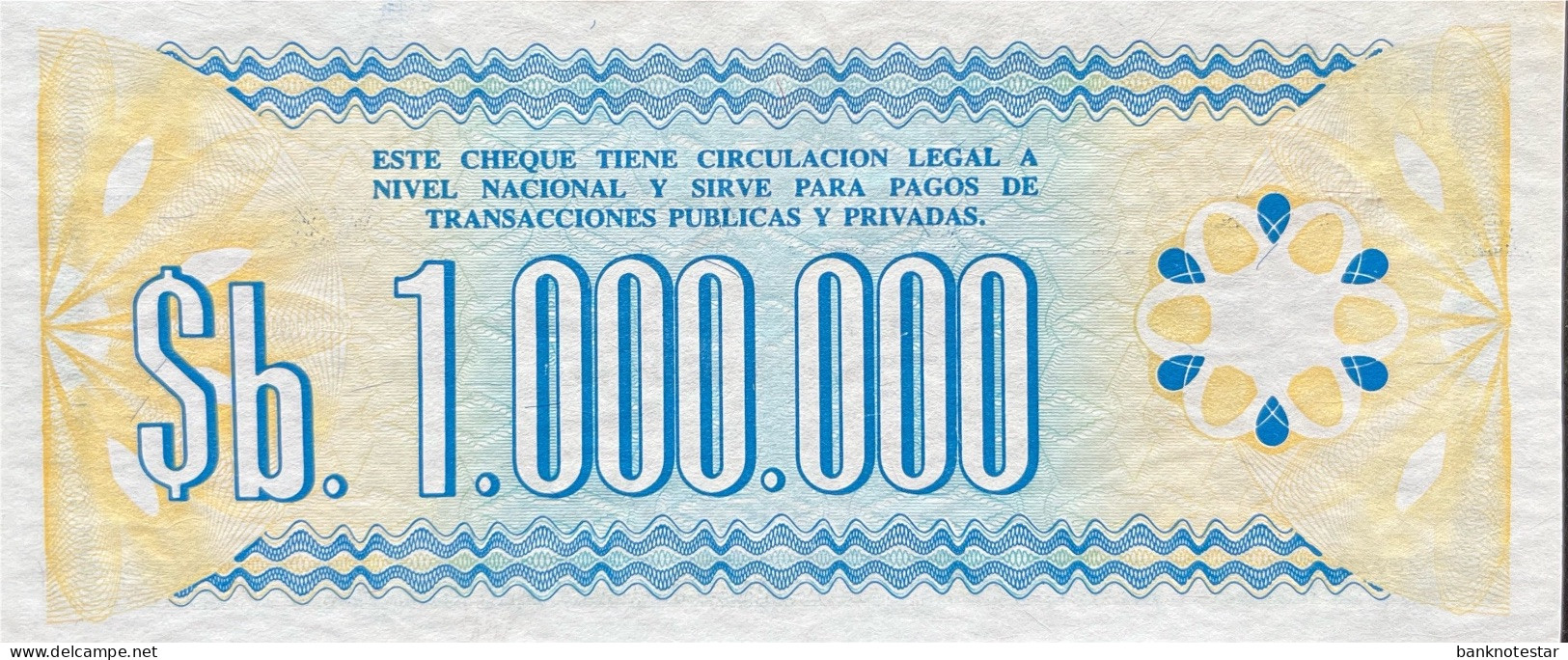 Bolivia 1.000.000 Pesos Bolivianos, P-192C (D.1985) - UNC - Bolivie