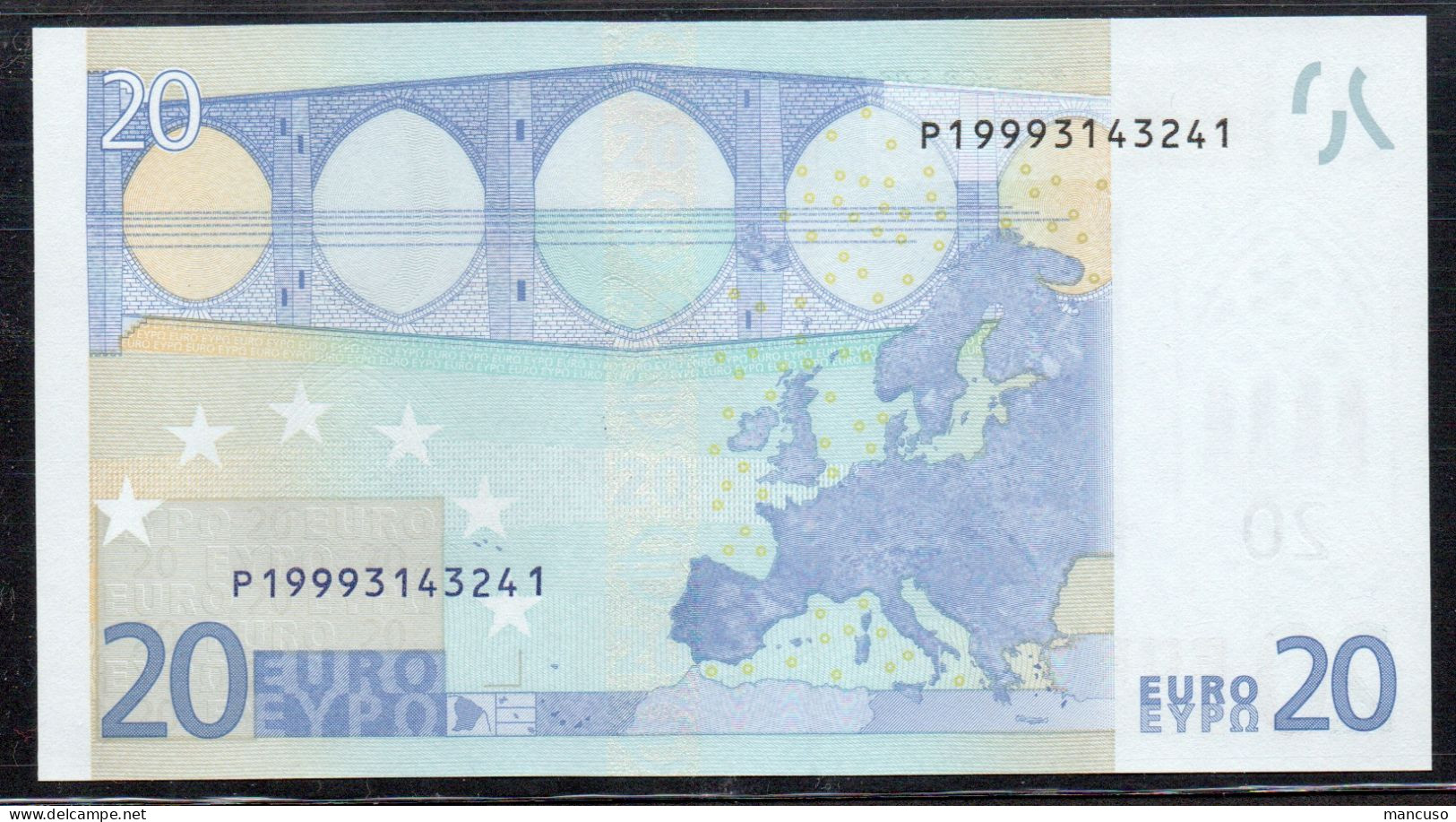 P NETHERLANDS  G010 D5  TRICHET  UNC - 20 Euro