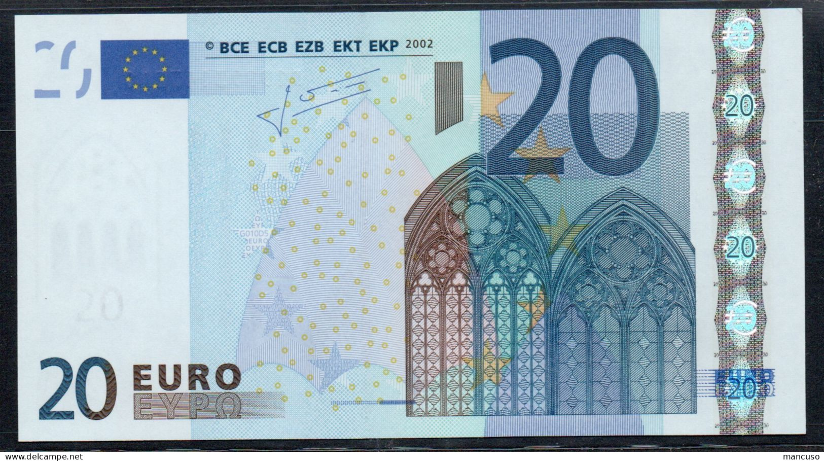 P NETHERLANDS  G010 D5  TRICHET  UNC - 20 Euro