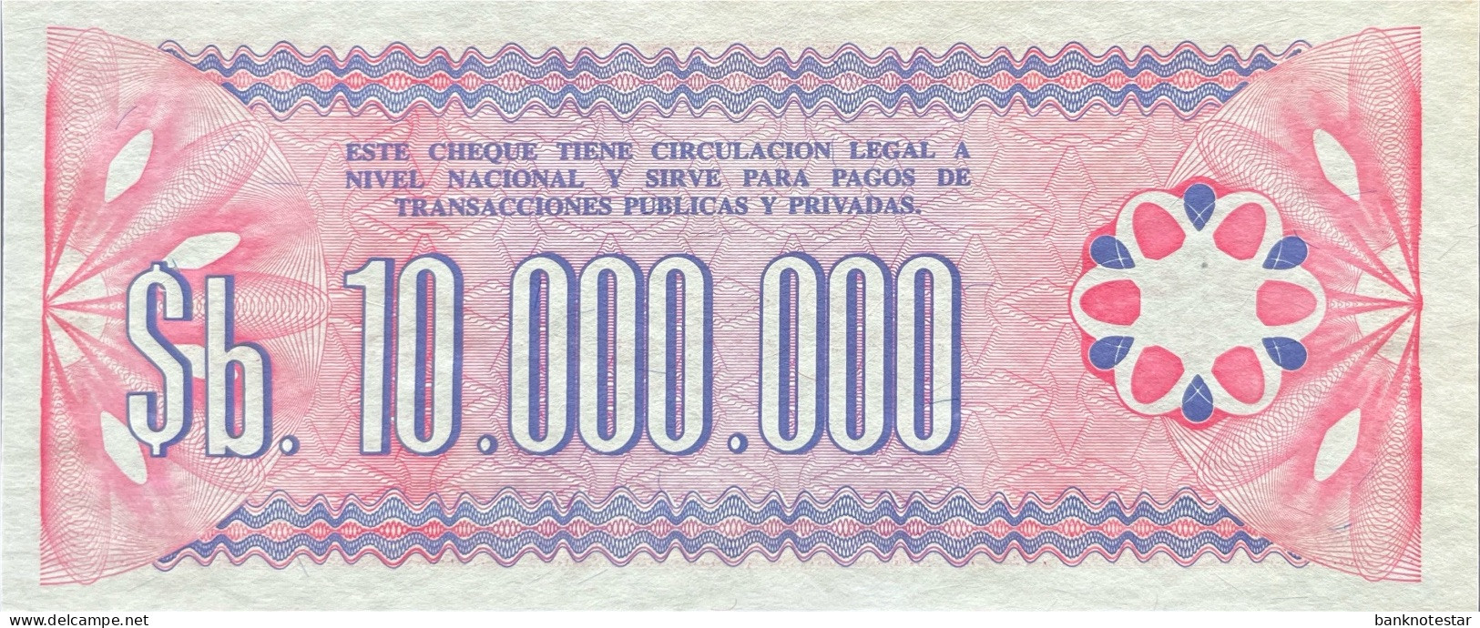 Bolivia 10.000.000 Pesos Bolivianos, P-194 (D.1985) - UNC - RARE - Bolivia