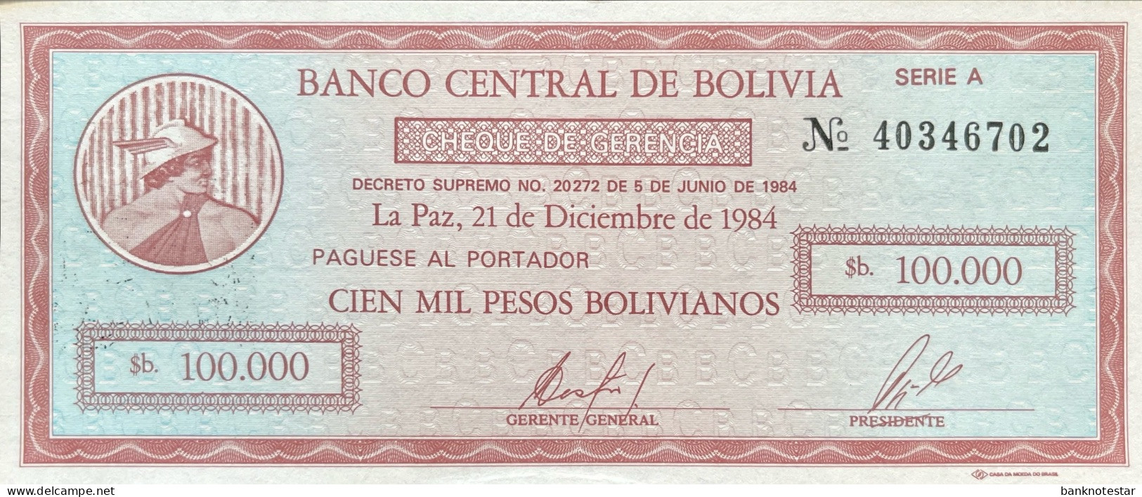 Bolivia 10 Centavos, P-197 (1987) - UNC - Bolivia