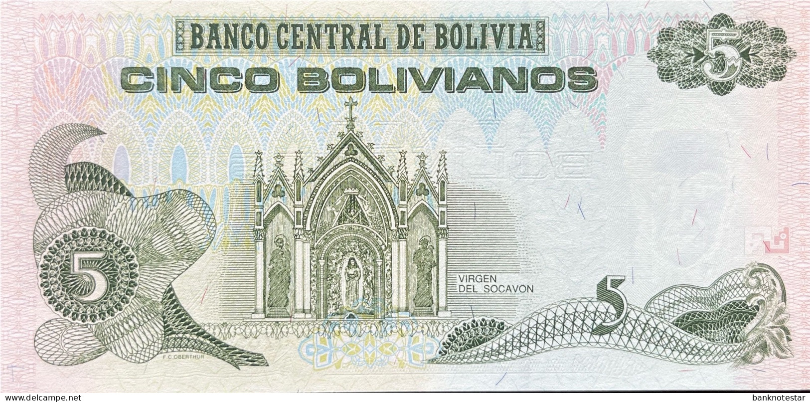 Bolivia 5 Bolivianos, P-203c (1998) - UNC - Bolivie