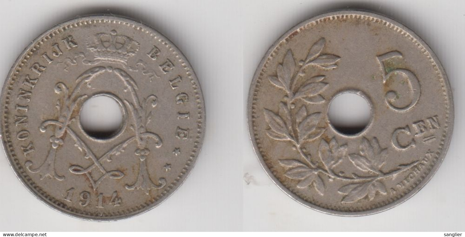 BELGIQUE  - 5 CENTS 1914 FL - 5 Centimes